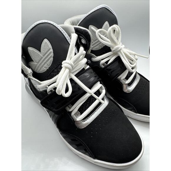 Womens Adidas Round HouseMid W - Q33015 Black Silver White Trainers Size 7 Clean - Picture 2 of 14